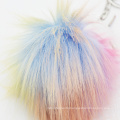 Colorful Fluffy Plush Soft Toys Pompom Unicorn Keychain Kids Bag Keychain